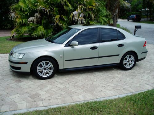 2005 saab 9.3 no reserve~leather~moonroof~power seats~original paint~fla. car