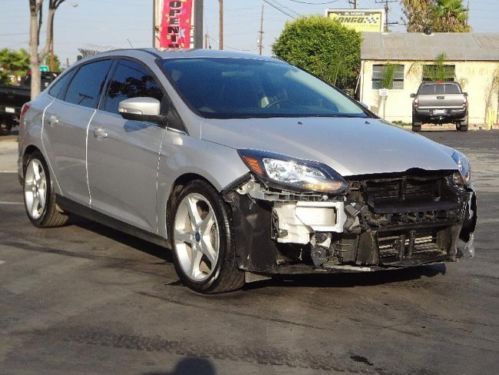 2012 ford focus titanium sedan damaged salvage runs! cooling good economical