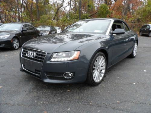 2010 audi a5 quattro convertible..gray/black..navigation..serviced..clean carfax