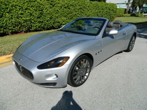 2010 maserati granturismo grancabrio 4.7l automatic silver grey yellow calipers