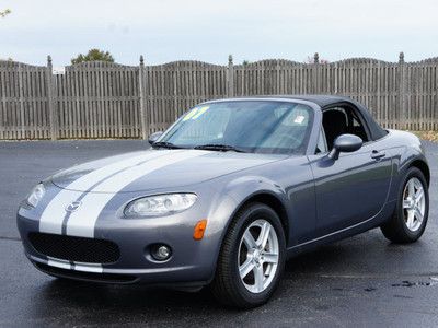 Miata convertible low miles 5 speed rollbar manual carfax clean racing stripes