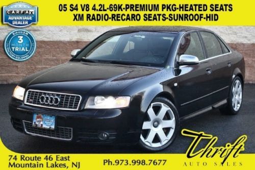 05 s4 v8 4.2l-69k-premium pkg-heated seats-xm radio-recaro seats-sunroof-hid