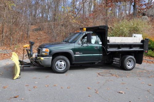 GMC Sierra 3500 Dump 46K 4X4 No Reserve 6.6L Turbo Diesel w/Fisher Snow Plow, image 2