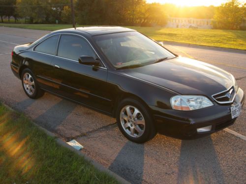 Black 2002 acura cl coupe - 128k, tan leather, moon roof, everything works