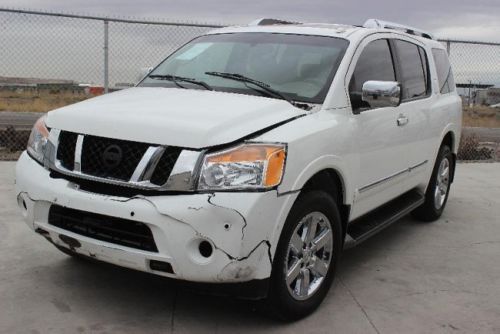 2011 nissan armada platinum 4wd damaged salvage runs! only 26k miles wont last!!