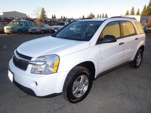 2007 chevrolet equinox ls sport utility 4-door 3.4l white clean title