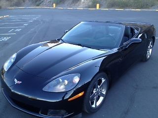 2006 CORVETTE CONVERTIBLE Z51 TRIPLE BLACK 3LT ULTRA LOW MILES LOADED PWR TOP, image 2