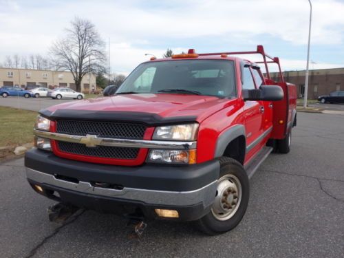 Chevy silverado 3500 crew cab 6.0l 4x4 4wd  stahl utility no reserve