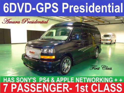 First class presidential, 6 tv-dvd, 26&#034; tv, gps,rvc, custom conversion van