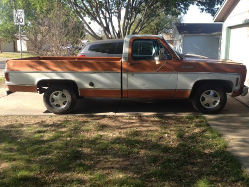 1973 orange and white chevy cheyenne