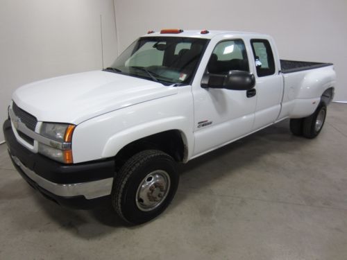 03 chevy silverado 3500 hd 4x4 6.6 duramax v8 turbo diesel dually extcab  80pics