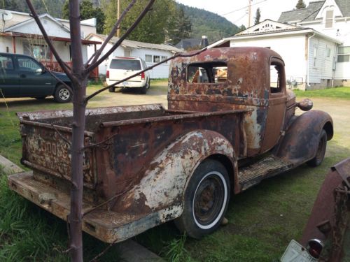 1937 dodge truck half ton short bed rat rod hot rod project  low rider bagged