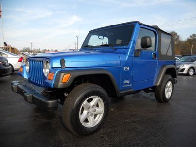X suv cd 4x4 soft top blue black air condition a/c v6 low miles automatic 4wd