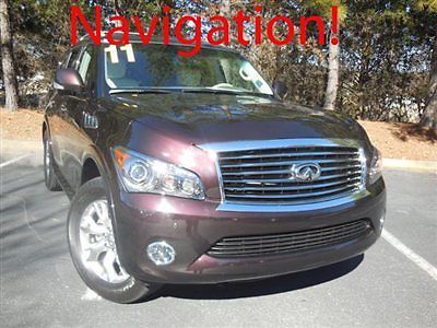 Infiniti qx56 7-passenger low miles 4 dr suv automatic gasoline 5.6l v8 sfi dohc