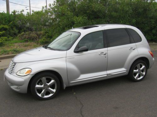 Turbo pt cruiser with black leather interior, heated seats and a sunroof