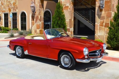 1956 mercedes 190sl roadster!!  red on beige!! restored!! a/c!! extremely rare!