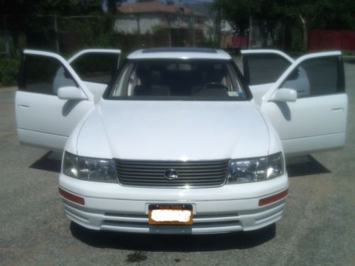 Beautiful snow white 1997 lexus ls 400...