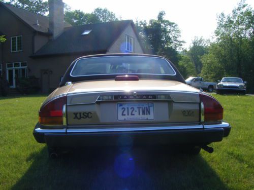 1987 GOLD METALLIC JAGUAR XJ-SC Cabriolet (T-TOP) - RARE MODEL, US $10,000.00, image 5