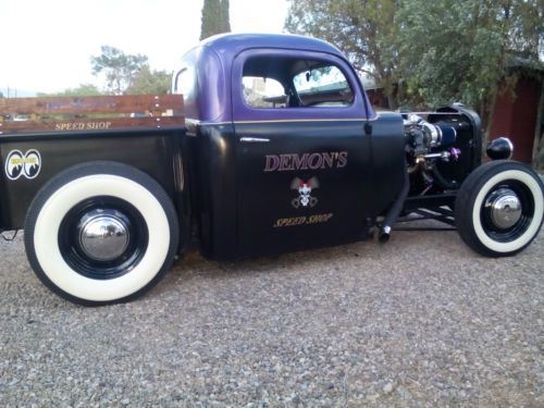 1949 FORD SHOP TRUCK RAT ROD HOT ROD TWIN TURBO, image 2