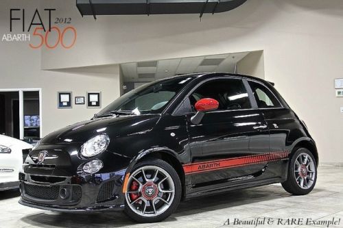 2012 fiat 500 abarth coupe red mirrors &amp; stripes one owner manual trans turbo
