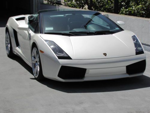 2007 lamborghini gallardo spyder in bianco monocerus white with 31,322 miles