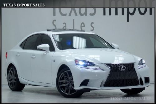 Is250 f-sport 8k miles,navigation,blind spot,white/red,1.49% financing