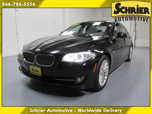 11 bmw 535i xdrive black awd 5 series bluetooth daytime running lights