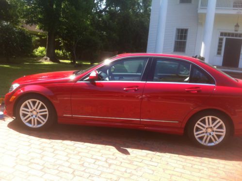 2009 mercedes-benz c300 sport sedan red 4-door 3.0l
