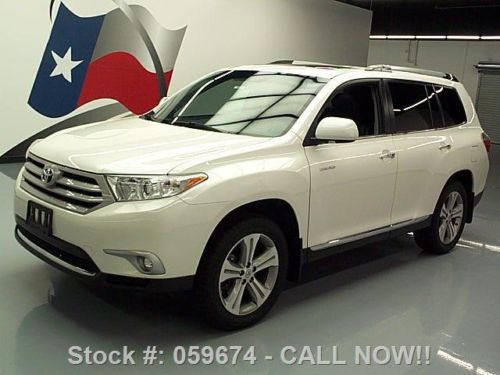 2012 toyota highlander limited sunroof leather nav 46k texas direct auto