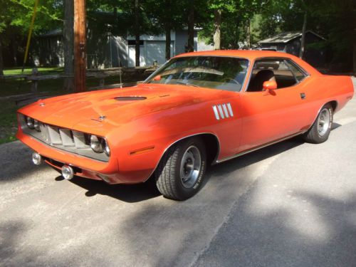 1971 plymouth cuda shaker rubber bumpers orange