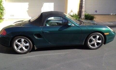 2002 porsche boxster roadster convertible 2-door 2.7l  manual transmission green