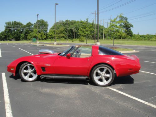 C3 custom blown supercharged corvette red with doe interior