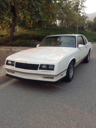 1988 chevrolet monte. carlo ss, white with tan interior, low mileage