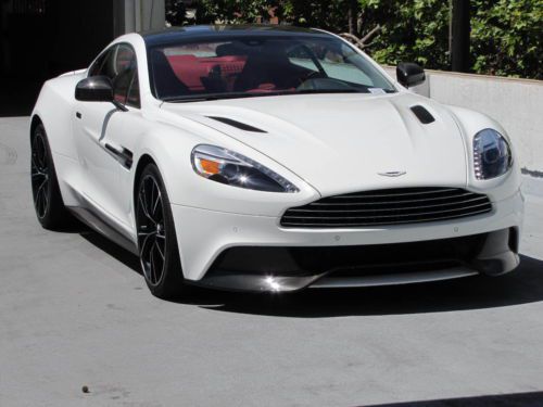 Aston martin vanquish stratus white spicy red low miles 2014