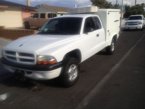 2001 dodge dakota hot shot .hot &amp; cold delivery truck ext cab 4x4 no reseve!