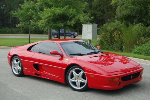 1997 farrari 355 red w/ tan leather 6 speed coupe berlinetta cold a/c