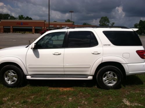 2002 toyota sequoia limited sport utility 4-door 4.7l_white_fully loaded
