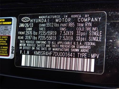 2013 Hyundai Santa Fe Limited, US $31,241.00, image 28