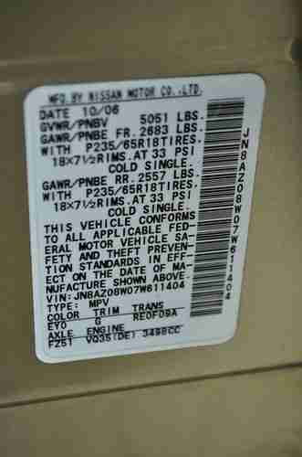 2007 Nissan Murano S Sport Utility 4-Door 3.5L, US $12,729.00, image 16