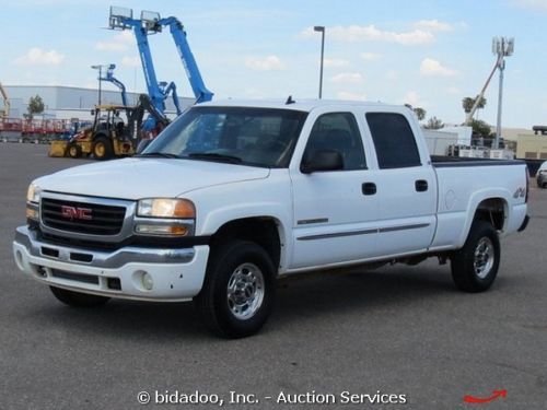 2006 gmc sierra 2500hd 4x4 crew cab pickup truck 6.0l v8 a/t 4wd cold ac