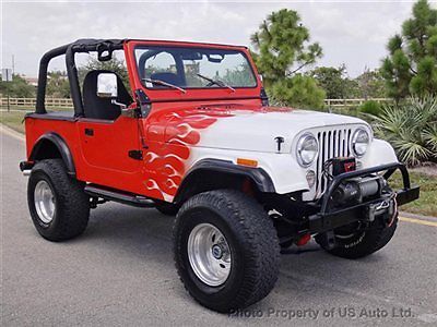 Jeep cj7 custom 383 stroker v8 350 turbo b&amp;m flowmaster holley wrangler cj warn