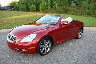 Very rare 2010 lexus sc 430 convertible,matador red/ecru leather 2900 miles mint