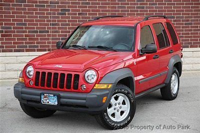 05 liberty sport 4wd cd player power options 4x4 roof rack red clean finance