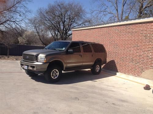 2003 ford excursion 4x4 diesel lifted-leather super clean texas excursion