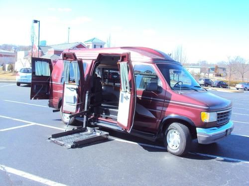 Ford van sherrod conversion compact wheelchair lift low mileage cleanlowreserve