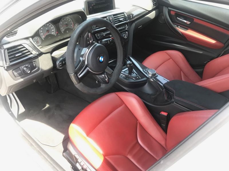 2015 BMW M3 MINERAL WHITE SAKHIR ORANGE, US $35,600.00, image 3