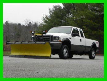 2004 f250 xl 4x4 extended cab long bed 5.4l v8 gas 8' fisher mm1 plow 99k-miles
