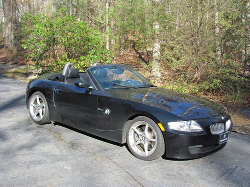 Automatic w "steptronic manual" 2007 black bmw z4 roadster 3.0si low miles 51k