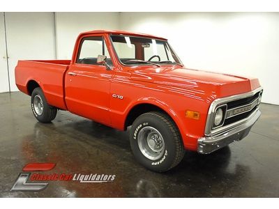 1969 chevrolet c10 swb pickup 307 automatic red on black check this out