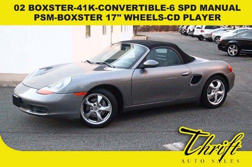 02 boxster-41k-convertible-6 spd manual-psm-boxster 17 wheels-cd player